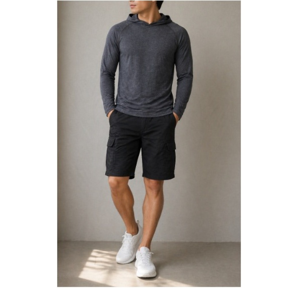 Duckworth Men's Charcoal Lightweight Merino Base Layer Vapor Hoody Size XL NWT